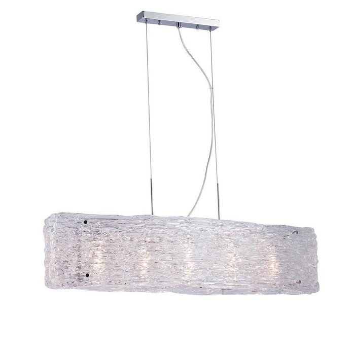 Подвесной светильник Rumba из металла со стеклянным абажуром