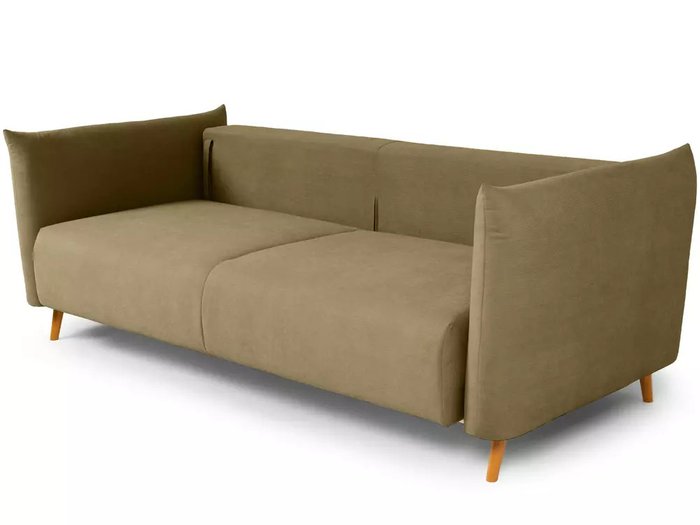 Диван-кровать Menfi коричневого цвета с бежевыми ножками - купить Прямые диваны по цене 111960.0