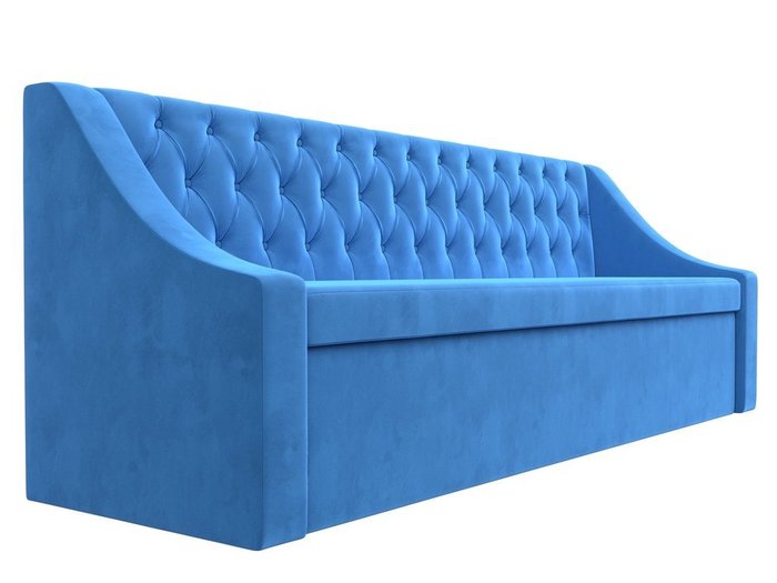 Кухонный прямой диван-кровать Мерлин голубого цвета - лучшие Прямые диваны в INMYROOM