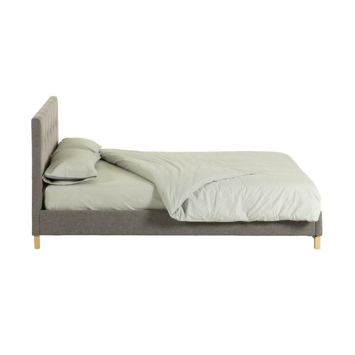 Кровать Natuse 150x190 серого цвета - лучшие Кровати для спальни в INMYROOM