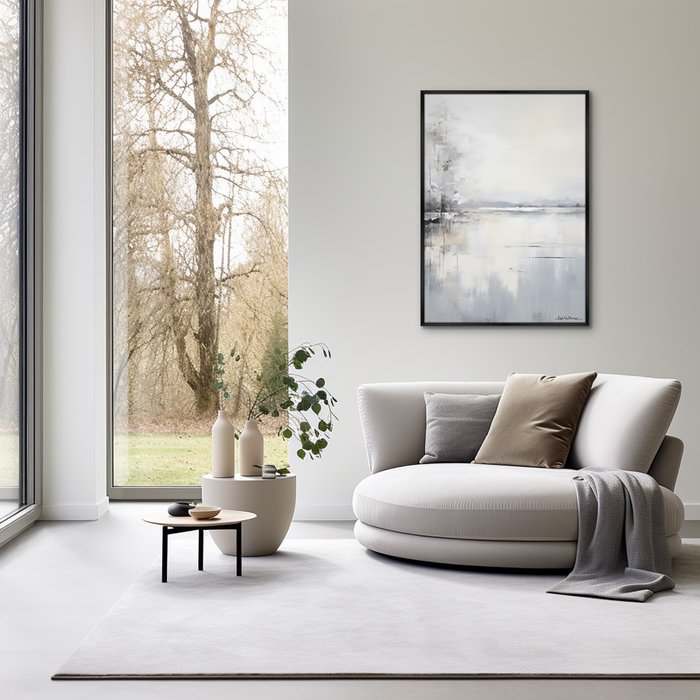 Репродукция картины Landscape collection, Winter lake, No 1, 2024г. - лучшие Картины в INMYROOM