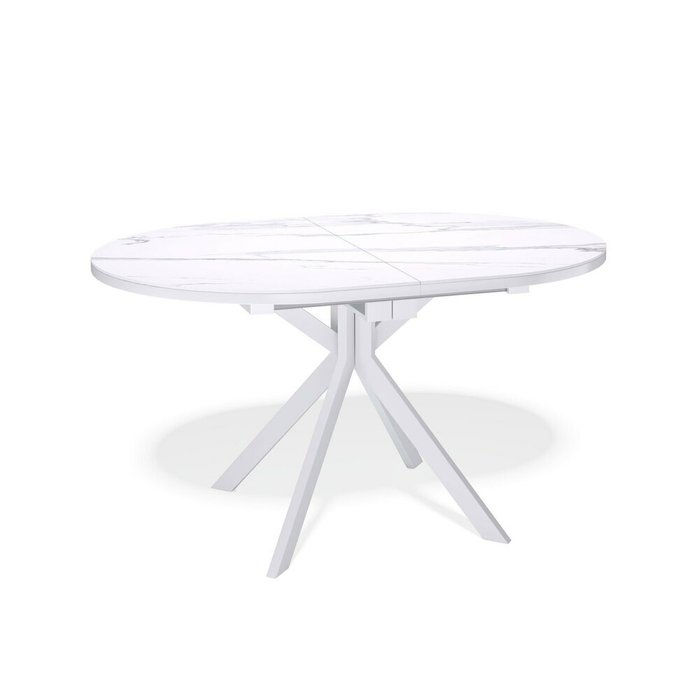 Раздвижной обеденный стол DO130 белого цвета