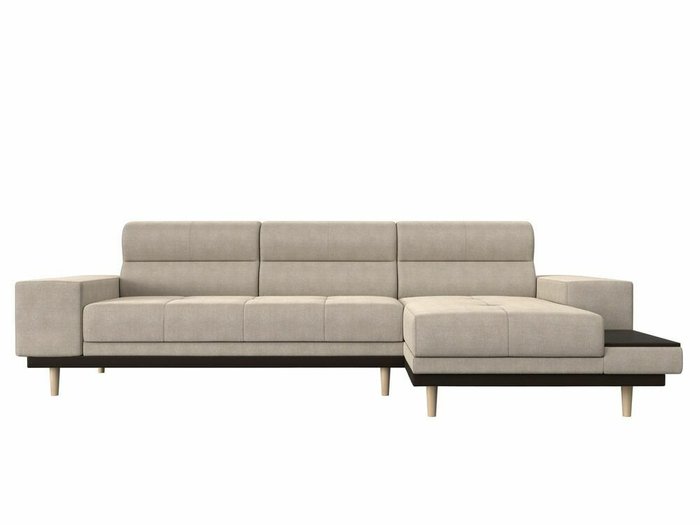 Угловой диван-кровать Леонардо бежевого цвета правый угол - купить Угловые диваны по цене 48999.0