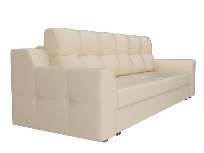 Прямой диван-кровать Сансара бежевого цвета (экокожа) - лучшие Прямые диваны в INMYROOM