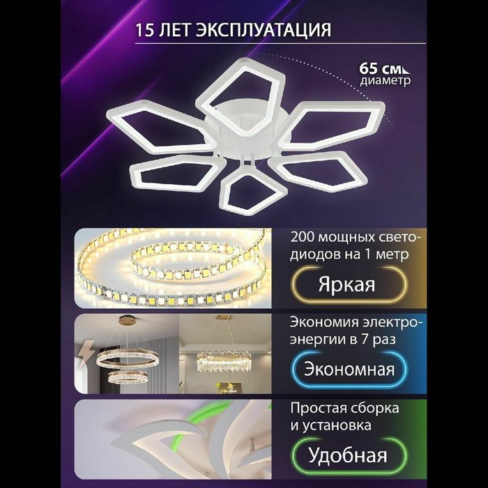 Потолочная люстра LED LAMPS 81443 (акрил, цвет белый) - лучшие Потолочные люстры в INMYROOM Потолочная люстра LED LAMPS 81443 (акрил, цвет белый) - лучшие Потолочные люстры в INMYROOM