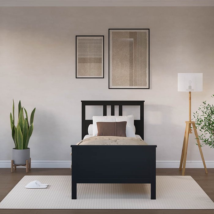 Кровать Кымор 90х200 черного цвета без подъемного механизма - лучшие Кровати для спальни в INMYROOM