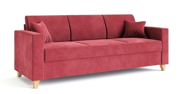 Диван-кровать Эмилио красного цвета - купить Прямые диваны по цене 55577.0