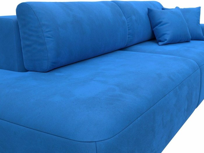 Диван-кровать Лига 036 Модерн темно-голубого цвета с правым подлокотником - лучшие Прямые диваны в INMYROOM