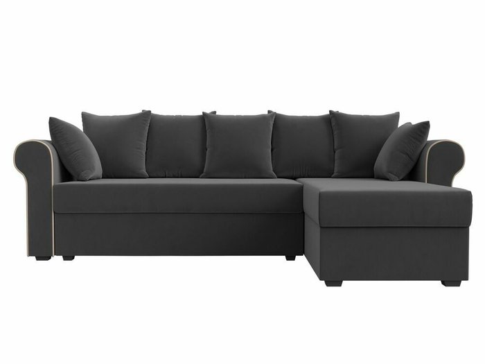 Угловой диван-кровать Рейн серого цвета правый угол - купить Угловые диваны по цене 36999.0