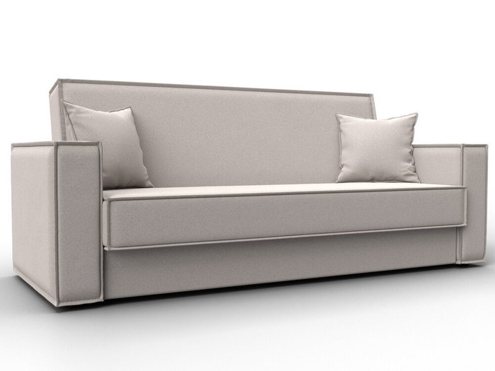 Диван-кровать Куба светло-бежевого цвета (замша)