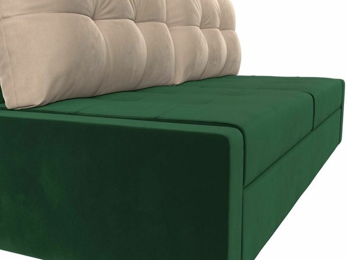 Прямой диван-кровать Мартин бежево-зеленого цвета - купить Прямые диваны по цене 41999.0