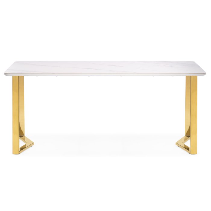 Обеденный стол Селена 1 L белого цвета - купить Обеденные столы по цене 56960.0