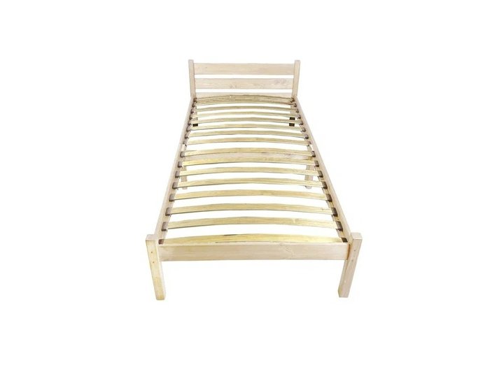 Кровать Компакт сосновая с ортопедическим основанием 60х200 бежевого цвета - купить Одноярусные кроватки по цене 7467.0