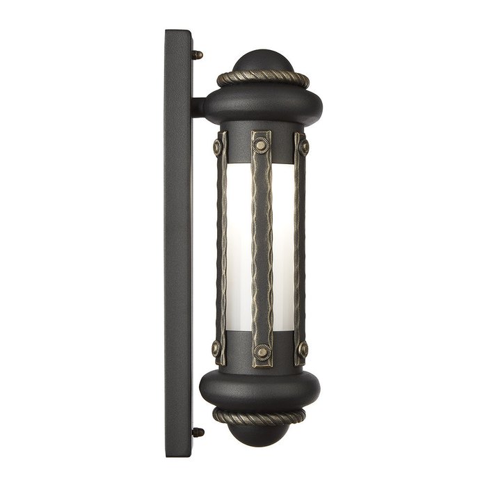 Уличный настенный светильник Колонна черного цвета - лучшие Настенные уличные светильники в INMYROOM