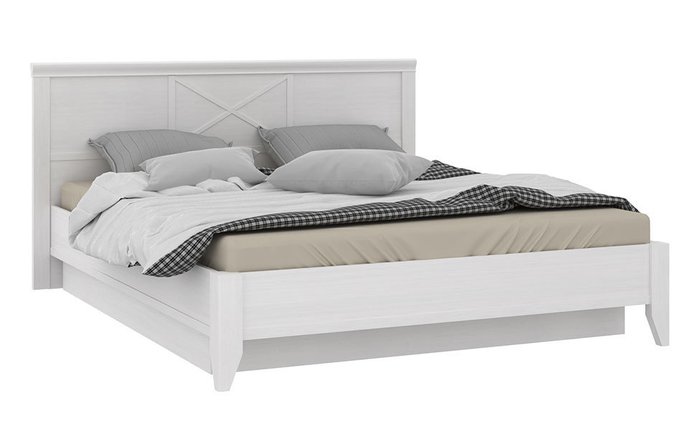 Кровать Кантри 140х200 белого цвета с подъемным механизмом - купить Кровати для спальни по цене 44890.0