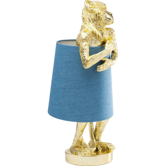 Лампа настольная Monkey с синим абажуром - купить Настольные лампы по цене 17584.0