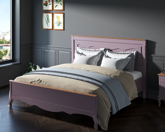 Двуспальные кровать Leontina lavanda 180х200  - лучшие Кровати для спальни в INMYROOM