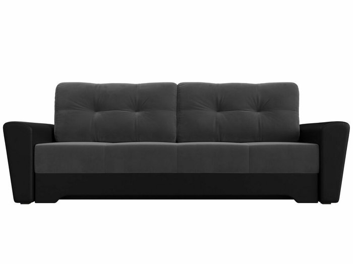 Диван-кровать Амстердам серого цвета (экокожа/ткань) - купить Прямые диваны по цене 39999.0