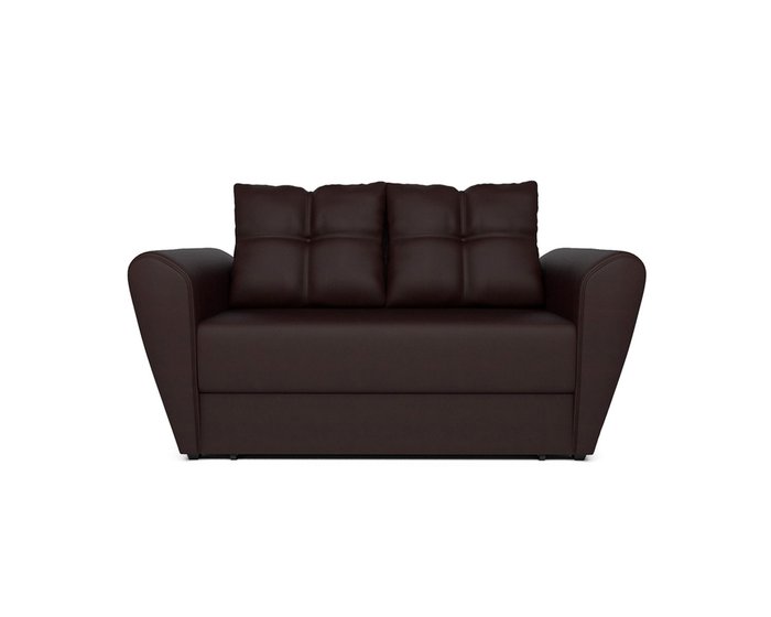 Прямой диван-кровать Квартет темно-коричневого цвета - купить Прямые диваны по цене 24490.0