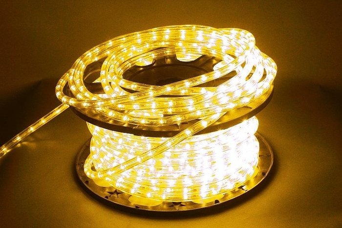 11-2W-100M-220V-LED-U CUT 1M YL дюралайт круглый