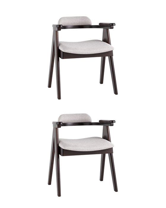 Набор из двух стульев Olav серо-коричневого цвета