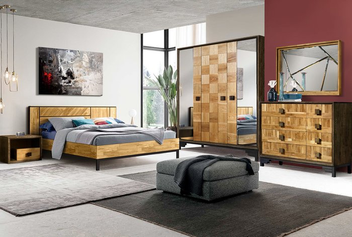 Шкаф для одежды трехдверный Cube Design коричневого цвета - лучшие Шкафы распашные в INMYROOM