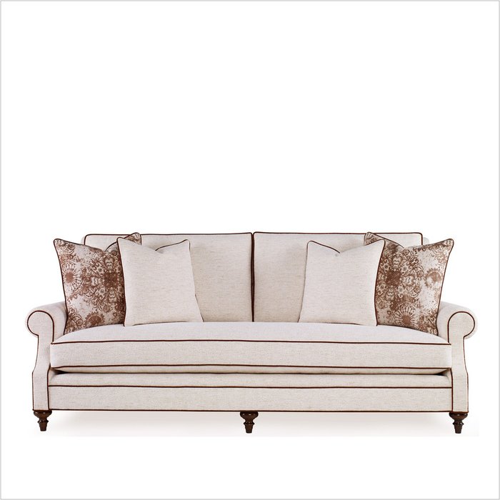 Диван Jason 3 seat sofa с фигурными ножками - купить Прямые диваны по цене 141750
