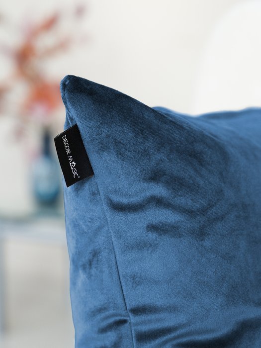 Декоративная подушка Monaco denim 45х45 синего цвета - купить Декоративные подушки по цене 649.0 Декоративная подушка Monaco denim 45х45 синего цвета - купить Декоративные подушки по цене 649.0