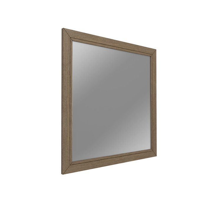 Настенное зеркало Линии 80х80 коричневого цвета - купить Настенные зеркала по цене 9700.0