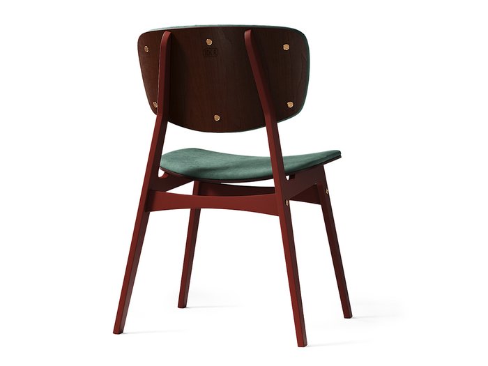 Мягкий стул Sid тёмная берёза / красно-коричневый - лучшие Обеденные стулья в INMYROOM