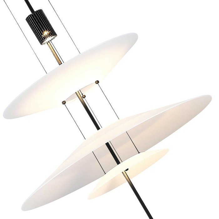 Люстра подвесная ST-Luce Черный/Белый LED 1*15W 3000K Isola - лучшие Подвесные светильники в INMYROOM