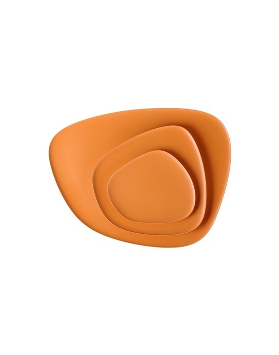 Набор из трех тарелок Namaste оранжевого цвета - лучшие Прочее в INMYROOM