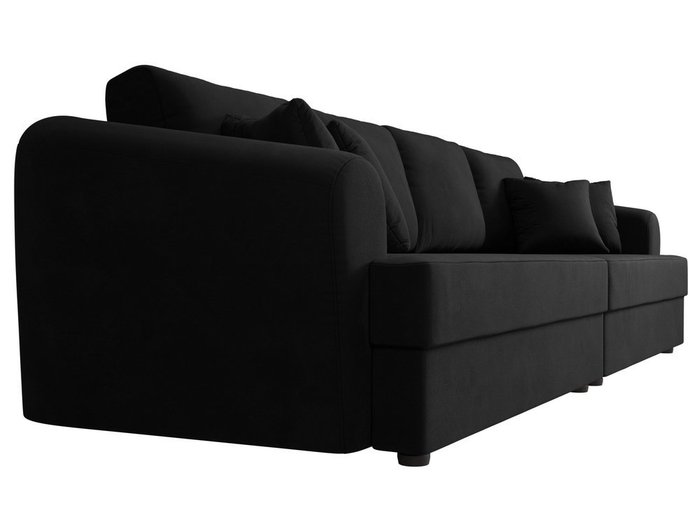 Прямой диван-кровать Милтон черного цвета - лучшие Прямые диваны в INMYROOM