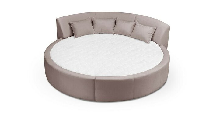 Кровать Индра 250х250 розового цвета без подъемного механизма - купить Кровати для спальни по цене 96600.0