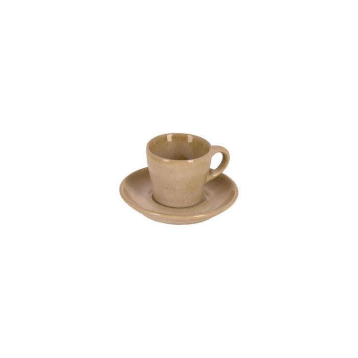 Кофейная чашка с блюдцем Beige Vreni из керамики