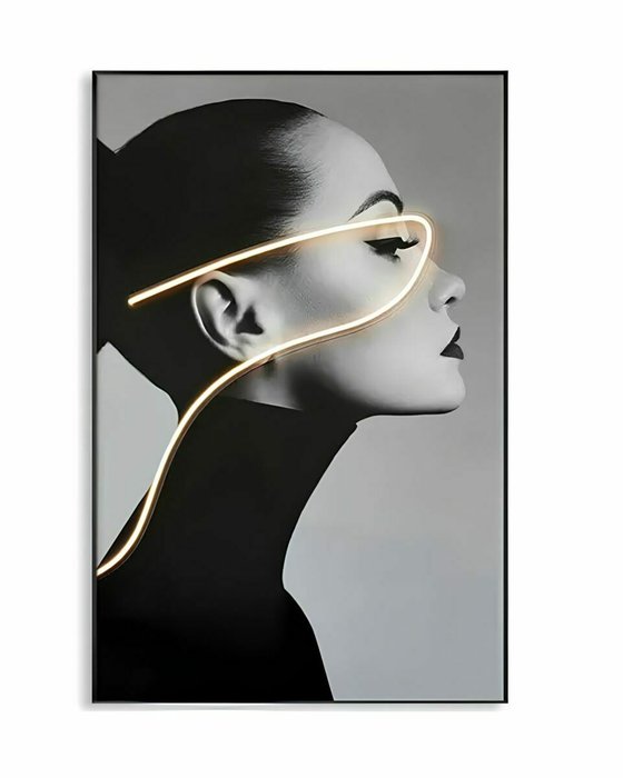 Декоративное панно Neon – I 80х120 серо-черного цвета - лучшие Декор стен в INMYROOM Декоративное панно Neon – I 80х120 серо-черного цвета - лучшие Декор стен в INMYROOM