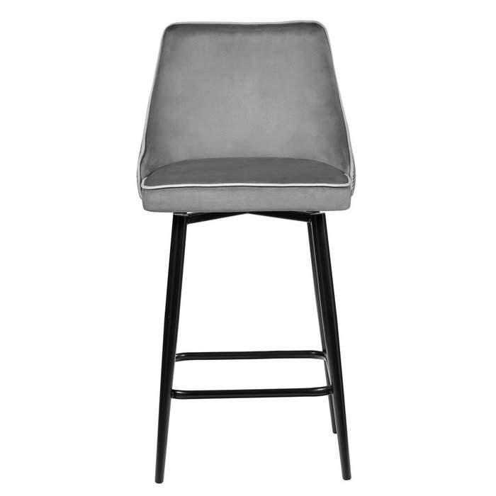 Стул полубарный Dave серого цвета с поворотным механизмом - купить Барные стулья по цене 14290.0