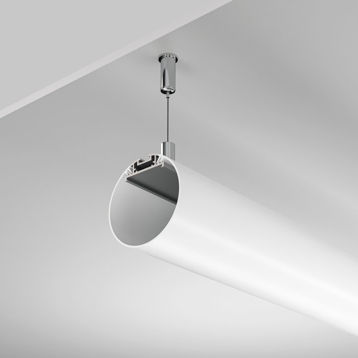 Алюминиевый профиль подвесной серого цвета - лучшие Профили для светодиодных лент в INMYROOM