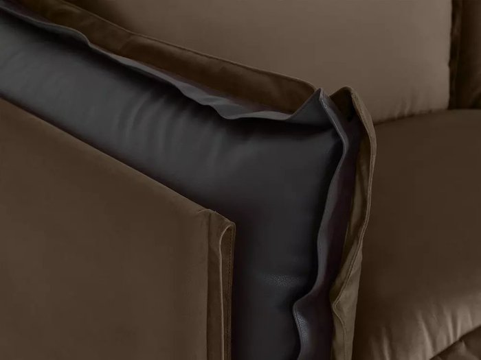 Диван Barcelona коричнево-черного цвета - лучшие Прямые диваны в INMYROOM