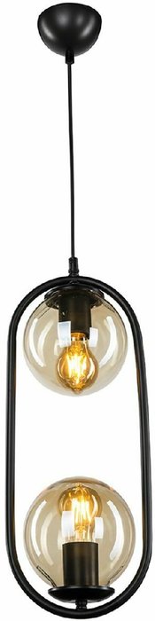 Подвесной светильник Kerrie TL1609H-02BK (стекло, цвет янтарный) - купить Подвесные светильники по цене 8400.0