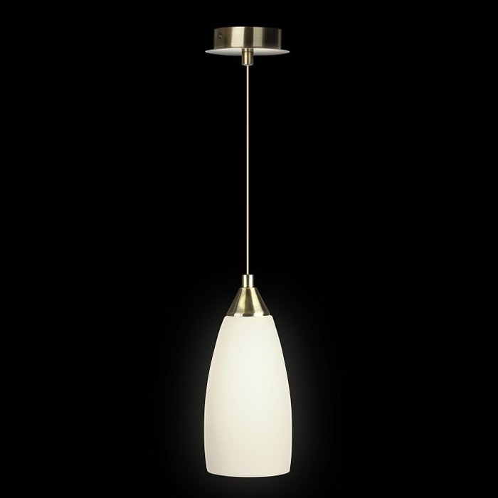Подвесной светильник из латуни и белого стекла - купить Подвесные светильники по цене 920.0