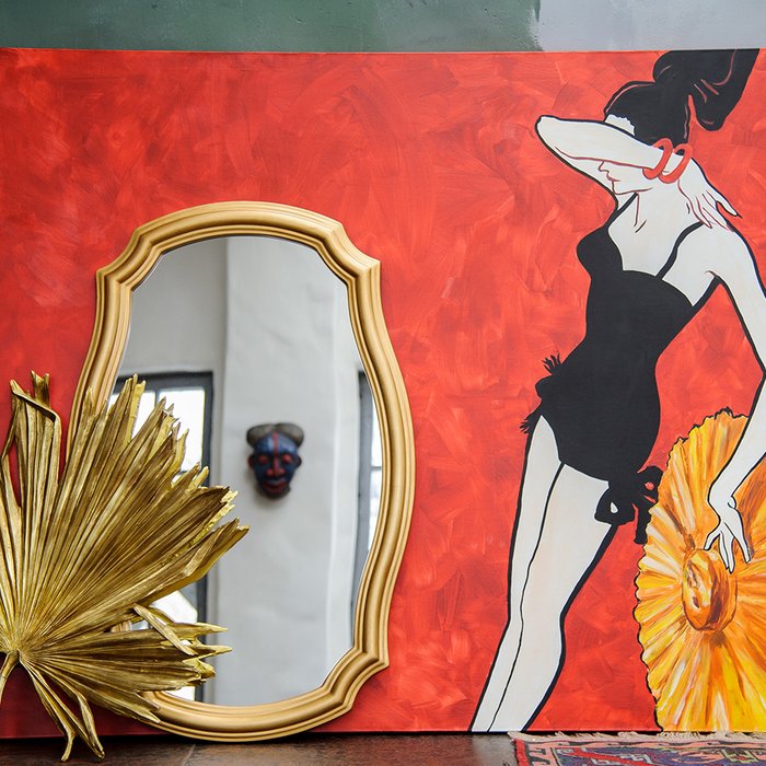 Настенное зеркало Эвелин золотого цвета - купить Настенные зеркала по цене 28000.0