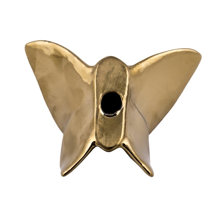 Настенный декор бабочка Mahaon 3 золотого цвета - лучшие Декор стен в INMYROOM