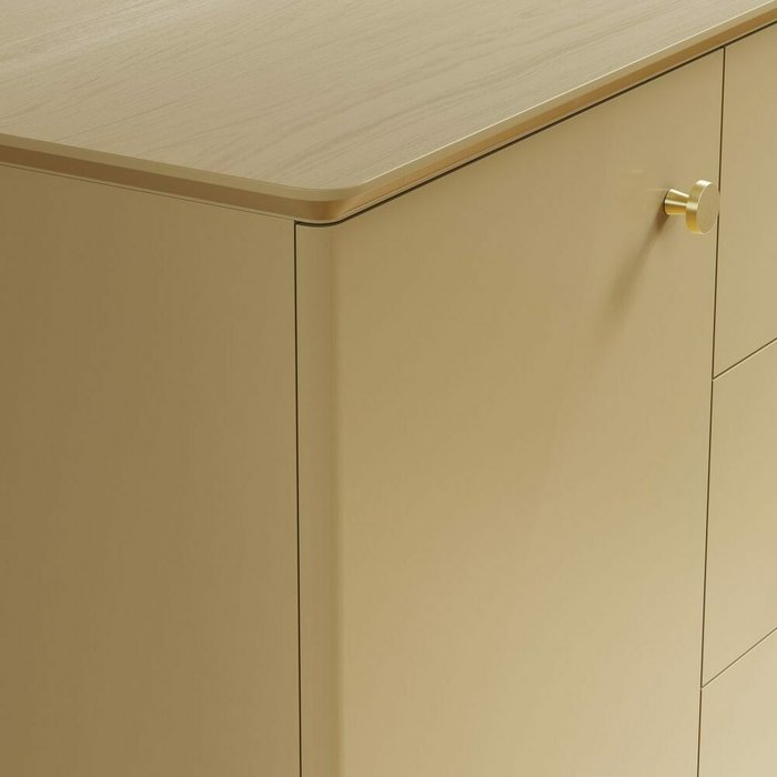 Комод Crystal CR003 бежевого цвета - лучшие Комоды в INMYROOM Комод Crystal CR003 бежевого цвета - лучшие Комоды в INMYROOM
