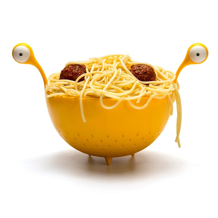 Дуршлаг Spaghetti Monster желтого цвета - лучшие Прочее в INMYROOM