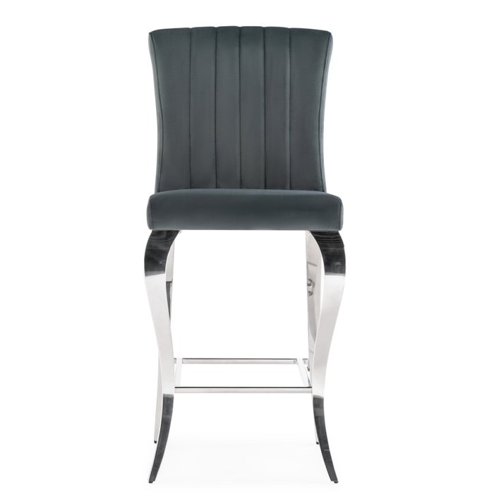 Полубарный стул Joan темно-серого цвета - купить Барные стулья по цене 13650.0