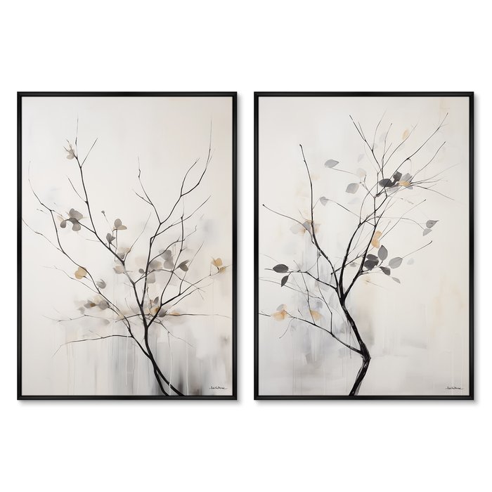 Набор из двух репродукций картин Branches, autumn colors, 2024г. Набор из двух репродукций картин Branches, autumn colors, 2024г.