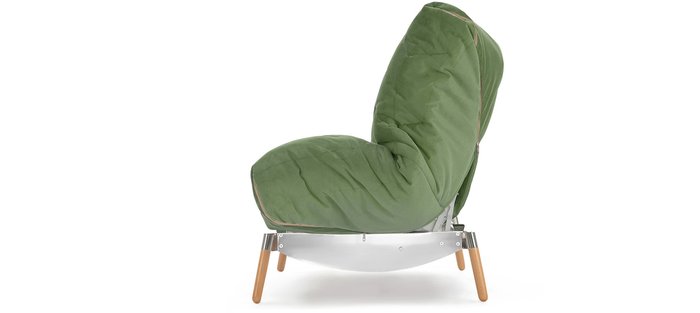  Диван раскладной Артес Аэро Хром зеленого цвета - лучшие Прямые диваны в INMYROOM
