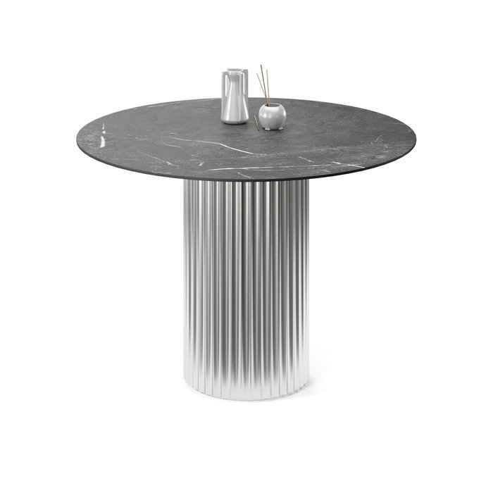 Стол круглый Капелла на серебряном основании - купить Обеденные столы по цене 62192.0