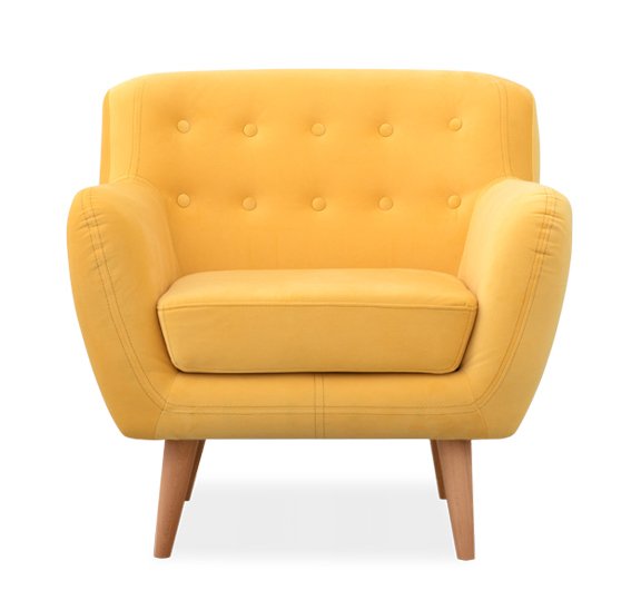 Кресло Эллинг дизайн 2 желтого цвета - купить Интерьерные кресла по цене 20950.0